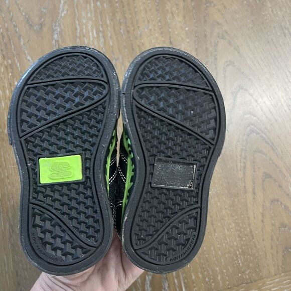Skechers Super Z Nollies Sneakers Toddler Boys Size 5 Black Green Hook and Loop‎ - Picture 4 of 9
